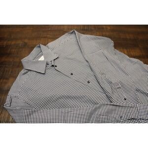 Eton Shirt Mens 16.5 34/35 Blue Gingham Slim Fit Dress Long Cotton Luxury